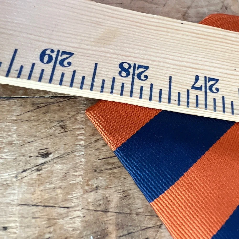 Jos. A. Bank Silk Necktie OS Mens Striped Orange Navy Blue Florida UF Gators Tie